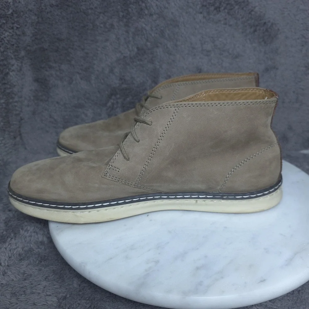 Johnston & Murphy Boots Boys Size 7 Beige Chukka Shoes Leather Casual 28-3857